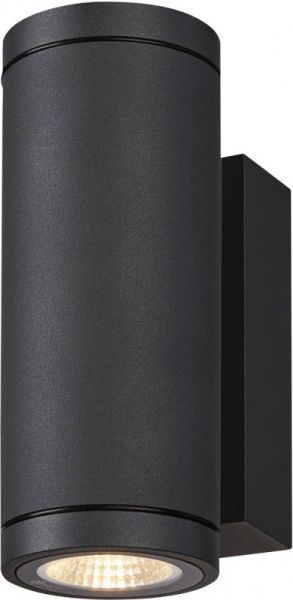 SLV ENOLA ROUND UP/DOWN S, outdoor LED surface-mounted wall light anthracite