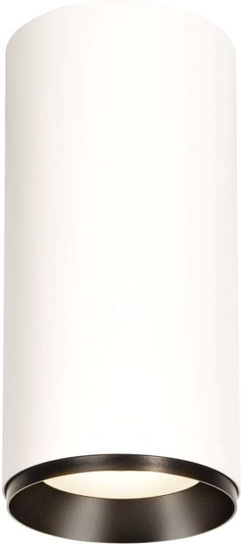 SLV NUMINOS® XL PHASE, Deckenaufbauleuchte weiß / schwarz 36W 4000K 24°