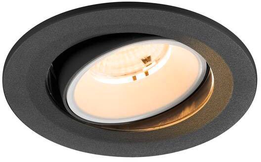 SLV NUMINOS® MOVE S, Deckeneinbauleuchte, 2700 K, 55°, IP20, rund, schwarz / weiß
