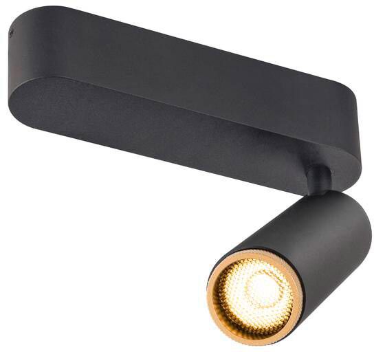 SLV GRIP! M, Deckenaufbauleuchte, single, PHASE, 3000 K, 14 W, 42°, schwarz / gold