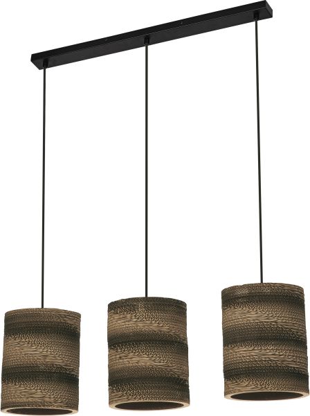 LEDVANCE Decor Kartonzylinder Pendelleuchte 3XE27 Braun