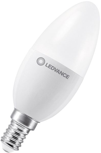 LEDVANCE LED CLASSIC B DIM P 4.9W 827 mattiert E14