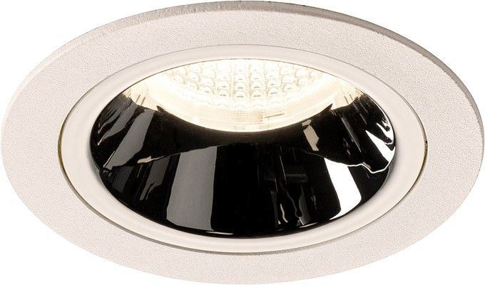 SLV NUMINOS® DL M, Indoor, luminaria empotrada de techo led blanco/cromo 4000 K 40° con resortes