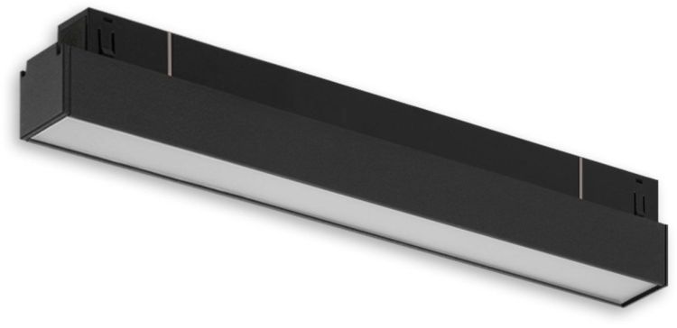 ISOLED Track48 Linearleuchte 30cm schwarz, 10W, 120°, 48V DC, 3000K, CRI90, DALI dimmbar