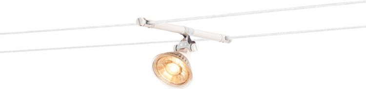 SLV COSMIC Lampenhalter f. TENSEO Niedervolt-Seilsystem, QR-C51, weiß