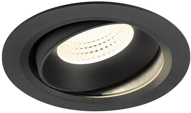 SLV NUMINOS® MOVE XL, Deckeneinbauleuchte, 4000 K, 55°, IP20, rund, schwarz