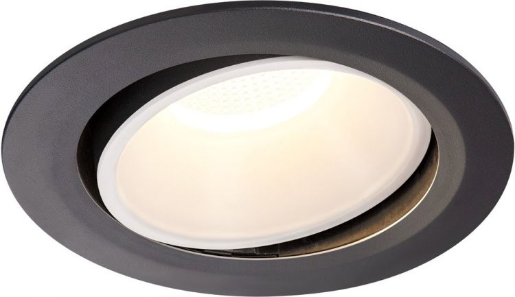 SLV NUMINOS® MOVE DL XL, Indoor LED Deckeneinbauleuchte schwarz/weiß 4000K 20° dreh- und schwenkbar