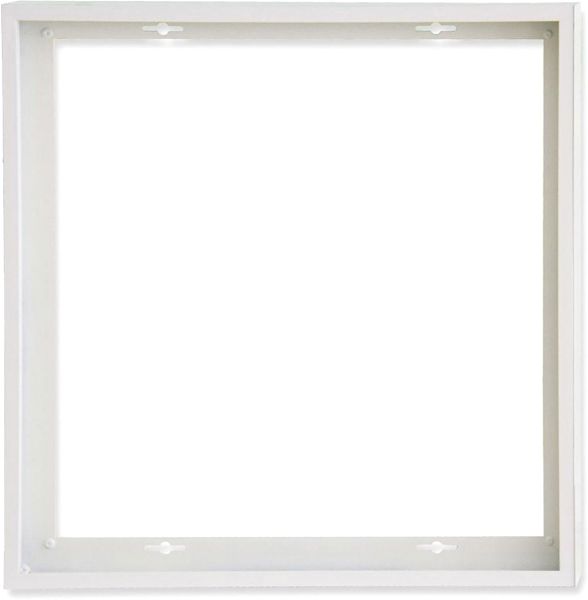 ISOLED Aufbaurahmen weiß RAL 9016, Höhe 5cm, für LED Panels 600x600, steckbare Schnellmontage