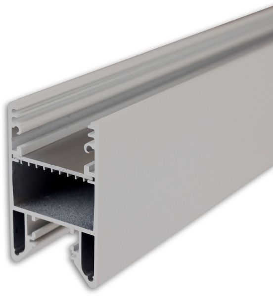 ISOLED LED Leuchtenprofil HALON Aluminium silber pulverbeschichtet, 200cm, Kühlstreifen schiebbar