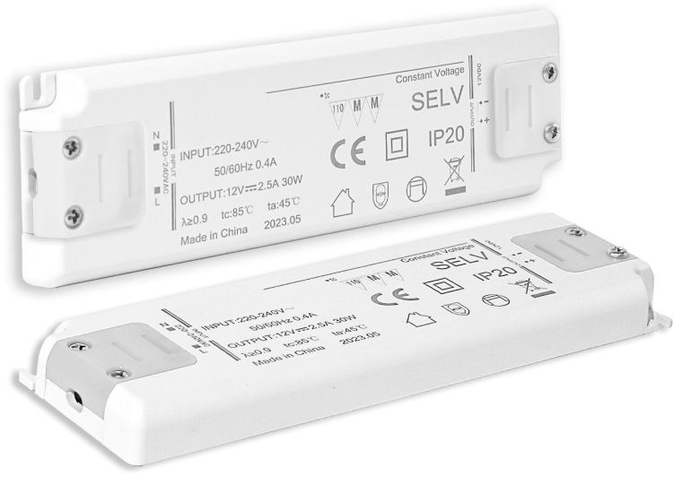 ISOLED LED Trafo 12V/DC, 0-30W, ultraslim, SELV