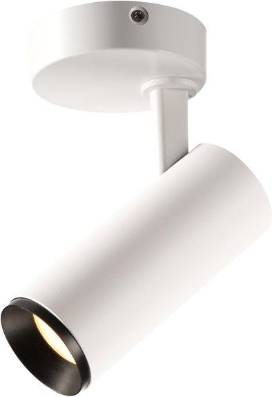 SLV NUMINOS® SPOT PHASE S, Indoor LED Deckenaufbauleuchte weiß/schwarz 3000K 24°