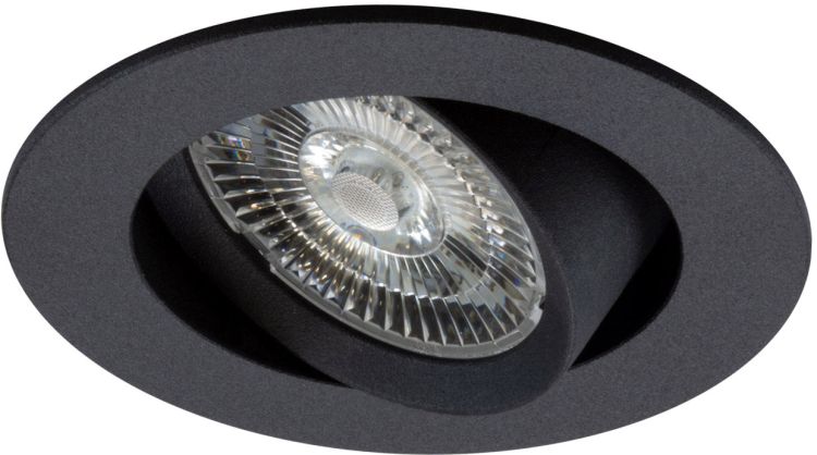 ISOLED LED Einbauleuchte Slim68 schwarz, rund, 9W, neutralweiß, dimmbar