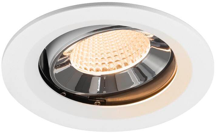 SLV NUMINOS® MOVE M, Deckeneinbauleuchte weiß/chrom 2700 K 40°