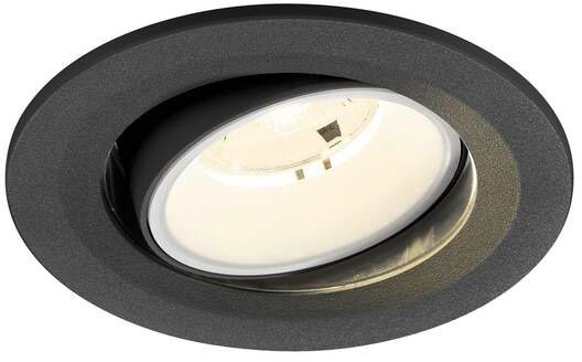 SLV NUMINOS® MOVE S, Deckeneinbauleuchte, 4000 K, 20°, IP20, rund, schwarz / weiß