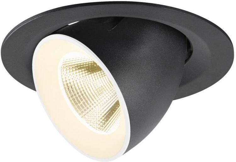 SLV NUMINOS® GIMBLE M, Deckeneinbauleuchte,, 4000 K, 20°, schwarz / weiß