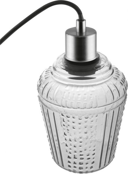 LEDVANCE Vintage 1906® Carved PENDANT JAR Glass Smoke