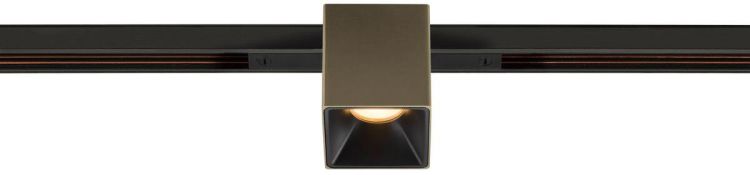 SLV FIXT-IT!, 48V, DALI, eckig, Standard track, Spot, 2000-3000K, 7.4 W, 36°, bronze / schwarz