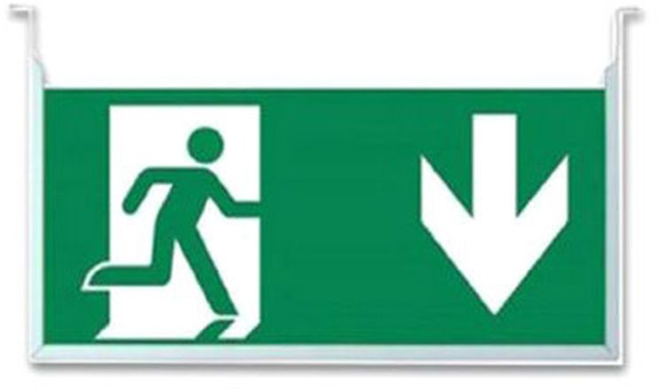 ISOLED Vertikales Schild für LED Notlicht/Fluchtwegleuchte UNI4