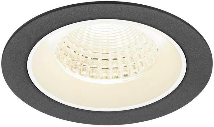 SLV NUMINOS® M, Deckeneinbauleuchte, 4000 K, 55°, IP20, rund, schwarz / weiß