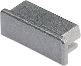 SLV ENDKAPPEN für GLENOS Profi-Profil 2609, flach, silber, 2 Stück