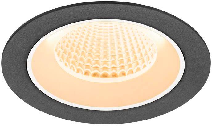 SLV NUMINOS® M, Deckeneinbauleuchte, 2700 K, 40°, IP20, rund, schwarz / weiß