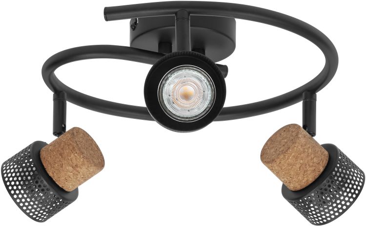 LEDVANCE Decor Spot Cork GU10 Schwarz Spiral 3x3,4W 927 DIM