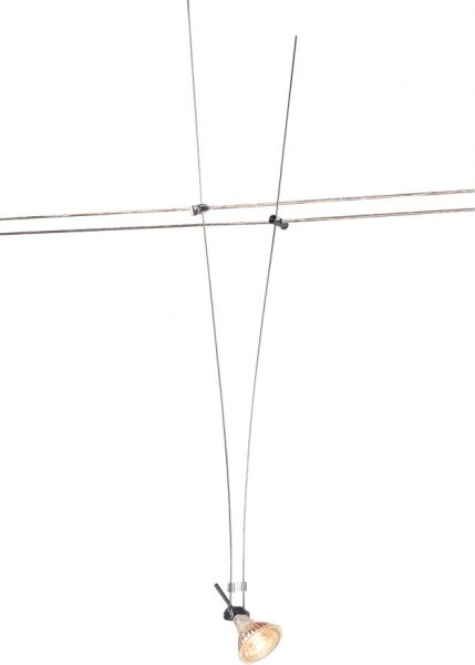 SLV SEILLEUCHTE für TENSEO Niedervolt-Seilsystem, QR-C51, chrom, 1 Stück
