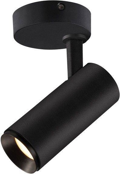 SLV NUMINOS® SPOT PHASE S, Indoor LED Deckenaufbauleuchte schwarz/schwarz 3000K 36°