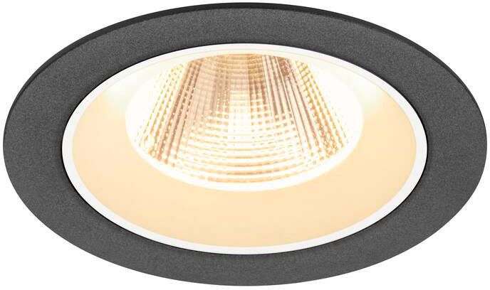 SLV NUMINOS® M, Deckeneinbauleuchte, 3000 K, 20°, IP20, rund, schwarz / weiß