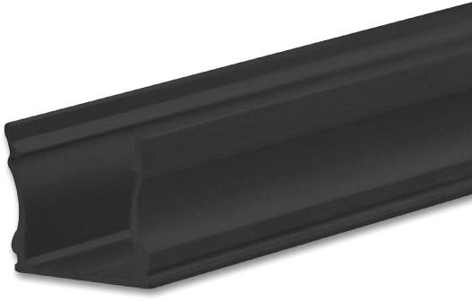 ISOLED LED Aufbauprofil PURE12 S Aluminium schwarz RAL9005, 200cm