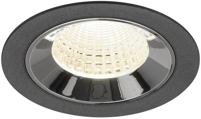 SLV NUMINOS® M, Deckeneinbauleuchte schwarz/chrom 4000 K 55°