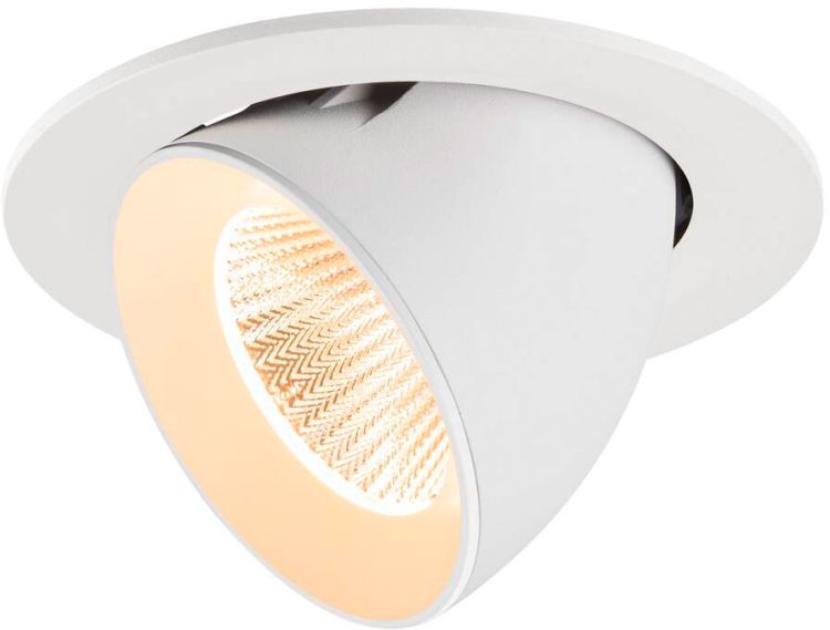 SLV NUMINOS® GIMBLE L, Deckeneinbauleuchte, 2700 K, 40°, IP20, rund, weiß