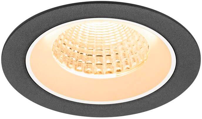 SLV NUMINOS® M, Deckeneinbauleuchte, 2700 K, 55°, IP20, rund, schwarz / weiß