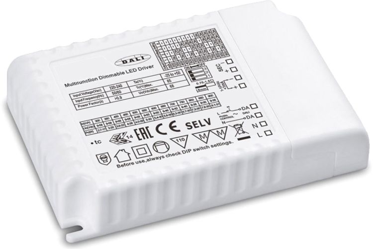 ISOLED LED Konstantstrom Trafo 300-900mA (9-58V), 30W, Push/1-10V/DALI dimmbar, SELV