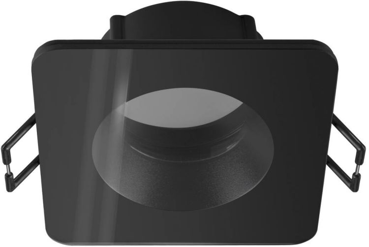 SLV NEW TRIA® 68, Deckeneinbauring, L: 8.3 B: 8.3 H: 3.55 cm, IP 65, inkl. Glas, schwarz