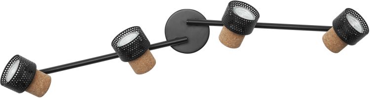 LEDVANCE Decor Spot Cork GU10 Schwarz 4x3,4W 927 DIM