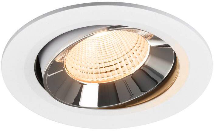 SLV NUMINOS® MOVE L, Deckeneinbauleuchte weiß/chrom 2700 K 55°