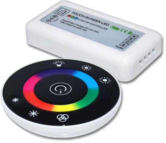 ISOLED Wireless Touch RGB PWM-Controller mit Funk-Fernbedienung Round, 12-24V DC 3x4A