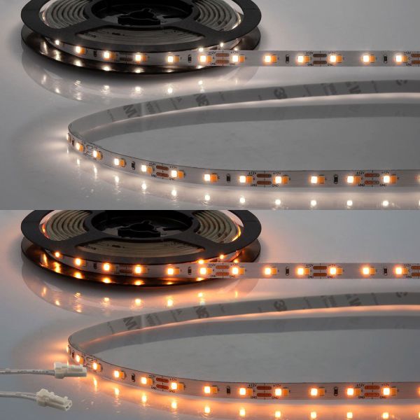 ISOLED LED CRI919/940 MiniAMP Flexband, 12V, 10W, weißdynamisch, 500cm, beidseitiges Kabel mit
