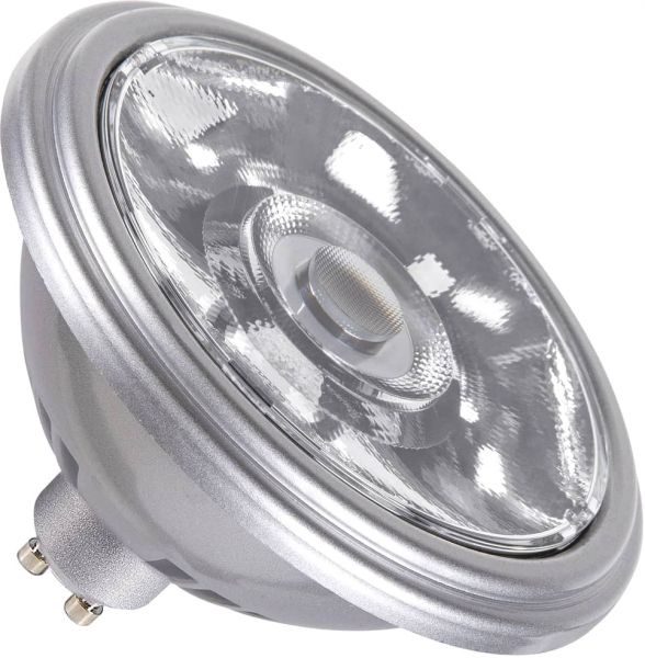 SLV QPAR111 GU10, LED Leuchtmittel silber 12,5W 4000K CRI90 10°