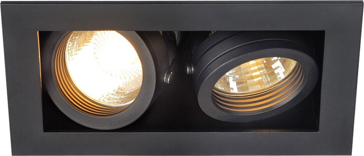 SLV KADUX 2 Einbauleuchte, QPAR51,  max. 100W, schwarz matt