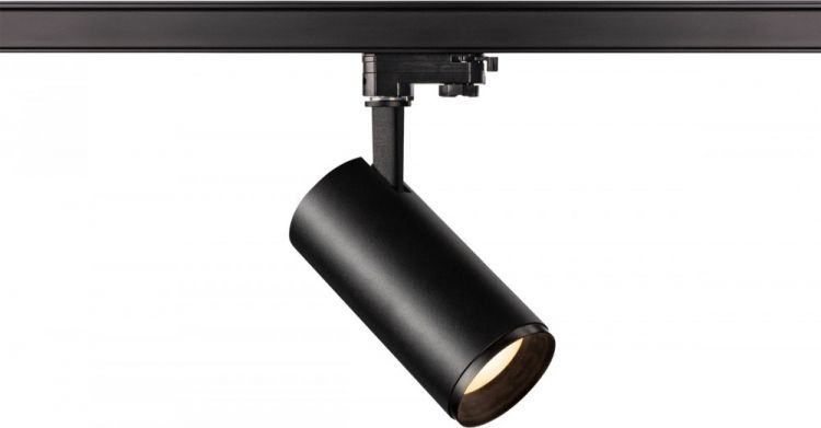 SLV NUMINOS, spot pour rail 3 allumages, intérieur, 60°, noir, LED, 20,1W, 3000K, variable Triac