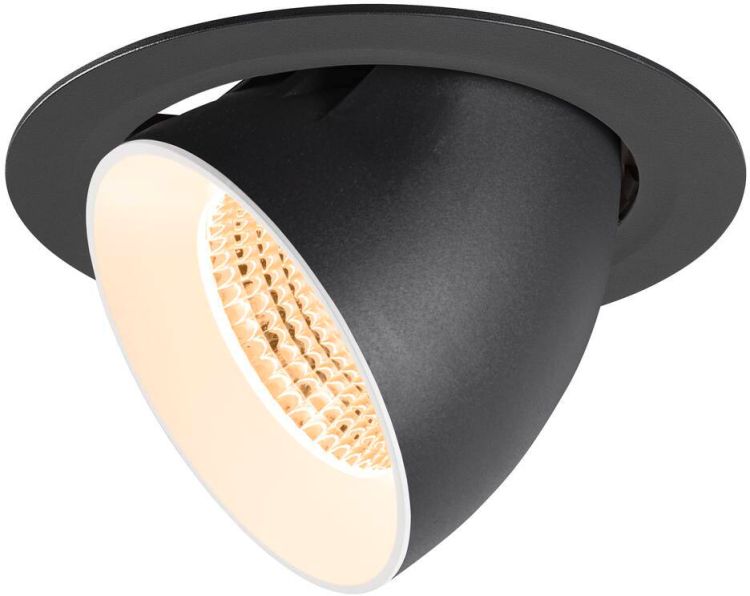 SLV NUMINOS® GIMBLE XL, Deckeneinbauleuchte,, 2700 K, 55°, schwarz / weiß