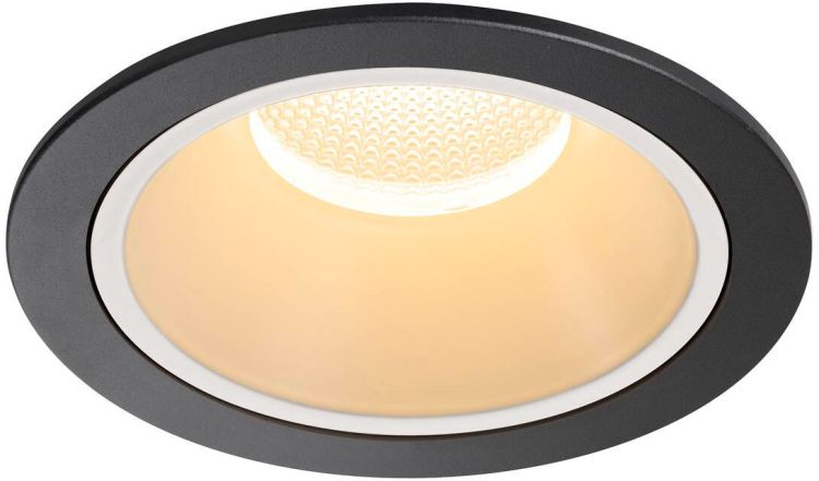 SLV NUMINOS® XL, Deckeneinbauleuchte, 3000 K, 20°, IP20, rund, schwarz / weiß