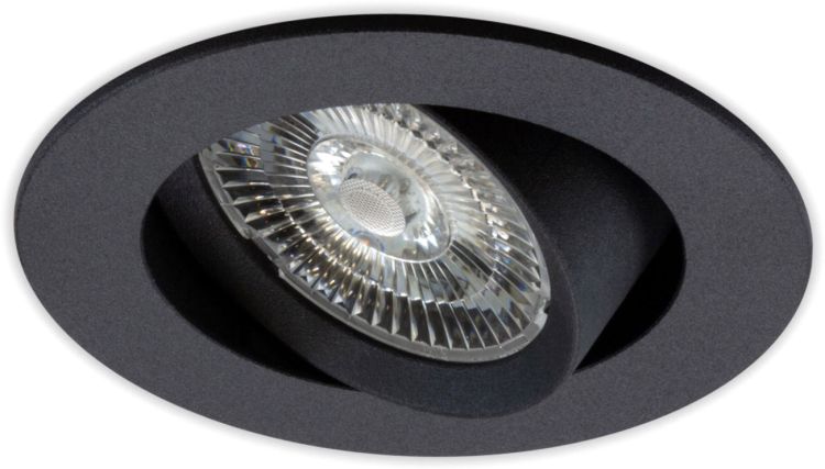 ISOLED LED Einbauleuchte Sunset Slim68 schwarz, rund, 9W, 1800-2800K, Dimm-to-warm