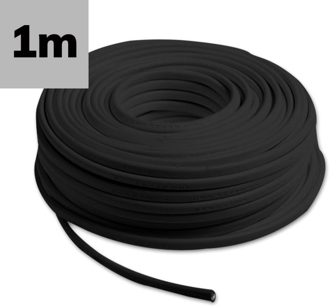 ISOLED Kabel PVC ummantelt, schwarz, 3x0.75mm² H05VV-F 3G, Meterware