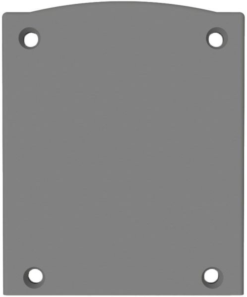 ISOLED Endkappe EC116 Alu silber für LAMP30 V1+V2, Halbrund, 2 STK, inkl. Schrauben