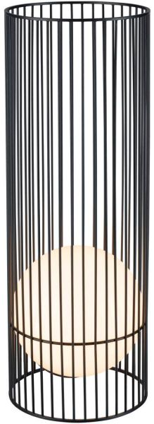 SLV GRID SUN, Outdoor Stehleuchte, 2700K, IP44/IP65, schwarz / milchig