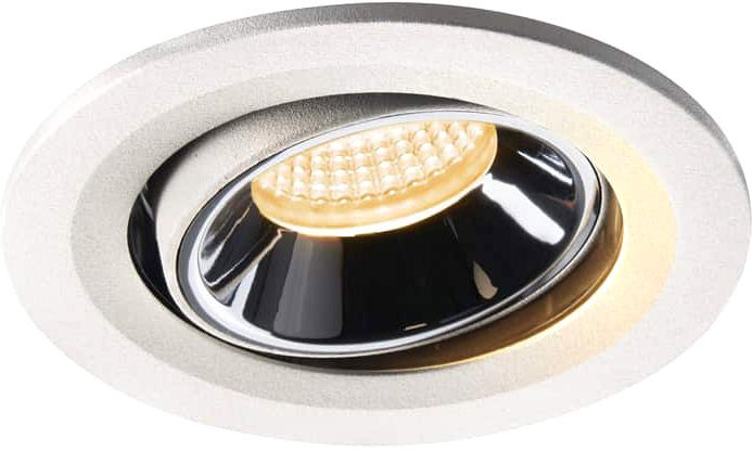 SLV NUMINOS® MOVE S, Deckeneinbauleuchte weiß / chrom 2700K 55°