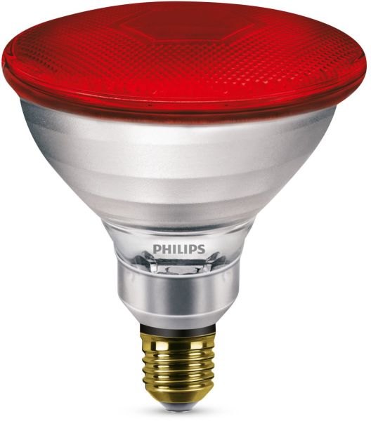 PHILIPS PAR38 IR 175W E27 240V Red 1CT/12 175W, 240V, E27 Infrarotstrahler